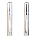 INF Mini påfyllbar parfym sprayflaska glasflaska 12 ml 2-pack Silver