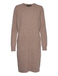 Cable-Knit Wool-Cashmere Sweater Dress Kort Klänning Beige Lauren Ralph Lauren