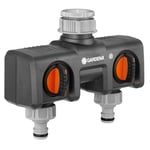 Participant Robinet Distributeur A Deux Voies pour Irrigation Plastique Jardin