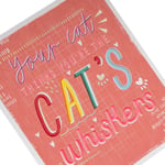 Valentine Card from The Cat Embossed Text Design