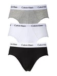 Calvin Klein 3 Pack Briefs - Black/White/Grey, Black/White/Grey, Size M, Men