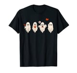 Retro Cute Ghost Spooky Valentines Day Women Men Kids T-Shirt