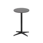 Cane-Line - Cafebordsunderrede - Drop - Lava Grey/bordsskiva dia. 45 cm - Drop, Go - Dark Grey - Småbord & Sidobord utomhus - Grå