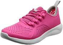 Crocs LiteRide Pacer K Sneaker, Electric Pink/White, 12 UK Child
