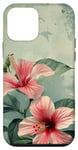 Coque pour iPhone 12 mini Fleur d'hibiscus rose