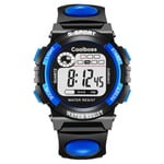 Watch Sport Barnklockor Silikonrem Vattentät LED Digital Watch För Barn Barn Student Flicka Pojke Armbandsur Klocka blue