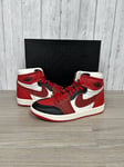 Jordan 1 High Red Trainers Size 7 Air Nike White Black Sneakers shoes New