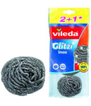Tampon à Récurer VILEDA Acier 1105 Glitzi Inoxydable 2+1 Spirale 20 Cf