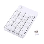 Vbestlife Wireless USB Numeric Keypad 2.4GHz Wireless 18 keys Numpad Number Key Pad for Laptop PC(White)