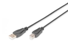 USB 2.0 connection cable, type A - B M/M, 3.0m, USB 2.0 conform, bl