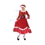 Fru Claus Kostym för Kvinnor Outfit Jul Vuxen Santa Klänning Red S