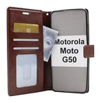 Crazy Horse Wallet Motorola Moto G50 (Brun)