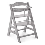 Hauck Alpha+B Wooden High Chair (Grey) - Suitable From 6 Months