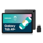 Samsung Galaxy Tab A9+ Tablette Android, 128 Go de Stockage, Grand écran de 11", 5G, Son 3D, Débloqué, Anthracite, avec Chargeur secteur rapide 25W inclus (version FR)