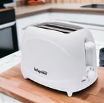 700W WHITE 2 SLICE EXTRA WIDE SLOT COOL TOUCH TOASTER VARIABLE BROWNING CONTROL