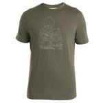Icebreaker Mens 150 Tech Lite III SS Tee Sunset Camp (Grön (LODEN) X-large)