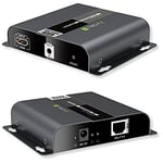 Techly IDATA EXTIP-3834KP Hdbit 4K HDMI Extendeur/récepteur sur IP avec POE Noir 120 m