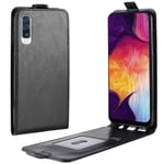 EIDERWOOD Samsung Galaxy A30s / A50 Vertikalt Flip Fodral m. Korthållare - Svart