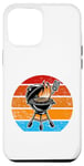 iPhone 15 Pro Max Funny BBQ Grill Vintage sunset Barbecue Dad Griller Case