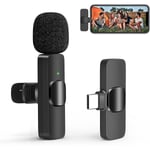 Trådlös Lavalier-mikrofonusb-c, trådlös lavaliermikrofon för Android för Tiktok, Youtube, Vlog