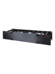 APC Horizontal Cable Manager Single-Sided with Cover - rack cable management panel with cover - 2U