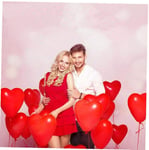 PiniceCore 10pc Red Balloons 10inch Love Heart Latex Balloons Wedding Helium Balloon Valentines Day Birthday Party Inflatable Balloons