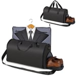 2-in-1 Hanging Suit Travel Bag Carry-on Garment Bag Convertible Duffel Bag