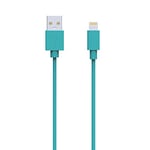 [Certifié APPLE MFi] green_e Câble écologique très résistant et recyclable Lightning vers USB pour Apple iPhone X/ 8 Plus/ 8/ 7 / 7 Plus / 6 / 6 Plus / 5S / C et iPad, 90 cm Bleu
