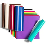 Cricut Removable Vinyl | Variety | 30.5cm x 30.5cm (12" x 12") | 12 x Self Adhesive Vinyl Sheets | For use with all Cricut Cutting Machines