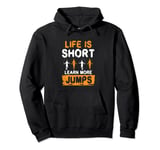 Life is Short Learn More Jumps - Jump Rope Skipping Pullover Hoodie