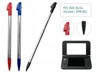 3 x Red Blue Stylus for Nintendo 3DS XL/LL Metal Extendable Retractable Pen