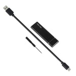 Black 1 Cable Clé PCIE SSD USB3.1 Type C à M.2 M pour boîtier de disque dur NVMe PCI-E boîtier de disque dur 10Gbps 2280 boîtier de disque dur boîtier Mobile à semi-conducteurs