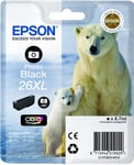 Epson 26XL Polar Bear Photo Black High Yield Genuine, Claria Premium Ink Cartrid
