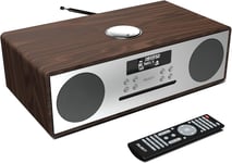 DAB+ Radio & CD Player | Compact Wooden Hi-Fi Music System | Bluetooth Digital |