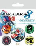 SUPER MARIO - MARIO KART - Pack of 5 Pin Badges