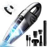 URAQT Handheld Vacuums Cordless, 120W Handheld Vacuum Cleaner with Powerful Suction, Portable Rechargeable Car Vacuum Cleaner, Lightweight Wet Dry Vacuum for Home, Office, Car and Pet