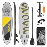 Surfingbräda Stand Up Paddle SUP styrelse Maona paddel ombord uppblåsbar Gray