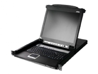 ATEN Slideaway CL5708M - KVM-konsol med omkopplare för tangentbord/video/mus - 8 portar - PS/2, USB - 17 - kan monteras i rack - 1280 x 1024 @ 75 Hz - 250 cd/m² - 1000:1 - 5 ms - VGA - 1U