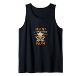 Run I Thought You Said Rum Funny Drinking Skeleton Runner Tank Top