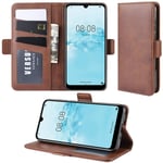 HualuBro OPPO A12 Case, Premium PU Leather Full Body Shockproof Wallet Flip Case Cover with Card Slot Holder and Magnetic Closure for OPPO A12 Phone Case - Brown