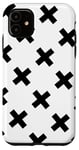 iPhone 11 Timeless White Black Plus Cross Scandinavian Pattern Case