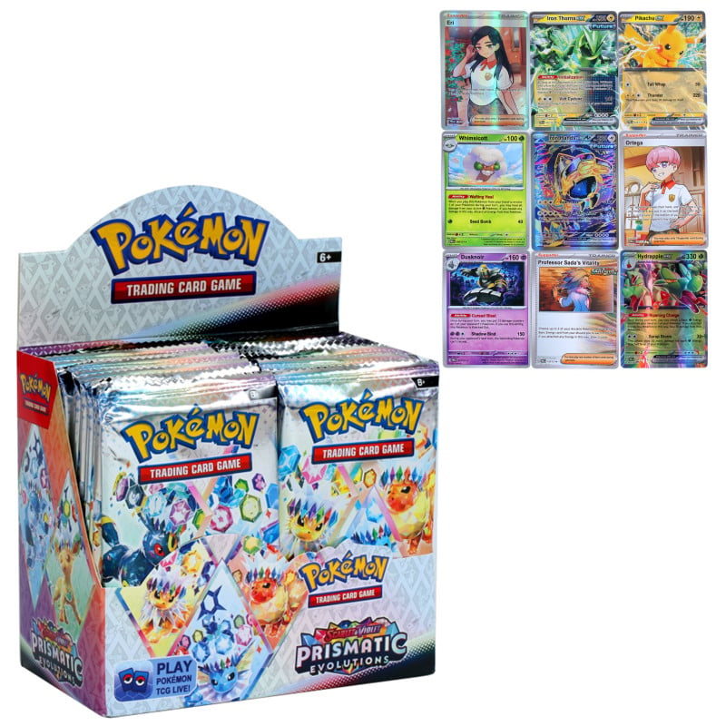 prismatic evolution booster box 36 pack Pokemon Prismatic Evolutions 36 Factory Sealed Booster Packs