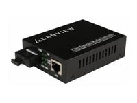 Lanview - Fibermediekonverterare - 1Gbe - 10Base-T, 100Base-Tx, 1000Base-T, 1000Base-Sx, 1000Base-Lx, 1000Base-Lh, 1000Base-Ex, 1000Base-Zx - Rj-45 / Sc - Upp Till 80 Km - 1310 Nm