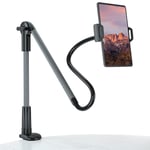 Tsryrlr Gooseneck Tablet Holder,Universal Tablet Stand 360 Flexible Lazy Neck Tablet Holder For Bed,iPad Holder for iPad Pro Air mini/Samsung Tab/iPhone/Switch 4.7-10.5” Devices,43in Overall Length