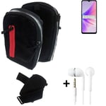  Holster / Shoulder + earphones for Oppo A77 5G Bag Extra Belt Case