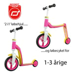 Scoot & Ride Highway Baby - Løbehjul og løbecykel i ét Pink/Gul