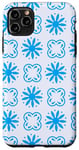 Coque pour iPhone 11 Pro Max Light Blue Gray Shapes Historic Moroccan Mosaic Tile Pattern