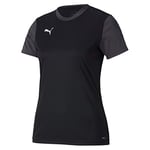 PUMA Women'S Team Goal 23 Sideline Tee W T-Shirt, Black-Asphalt, X-Large