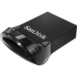Sandisk 32 GB ULTRA FIT USB 3.1, Go, 3.1 (3.1 Gen 2), Connecteur Type-A, Sans capuchon, Noir