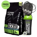 Fitness Culture Premium Mass Gainer Protein Powder Chocolate + Shaker and Bag